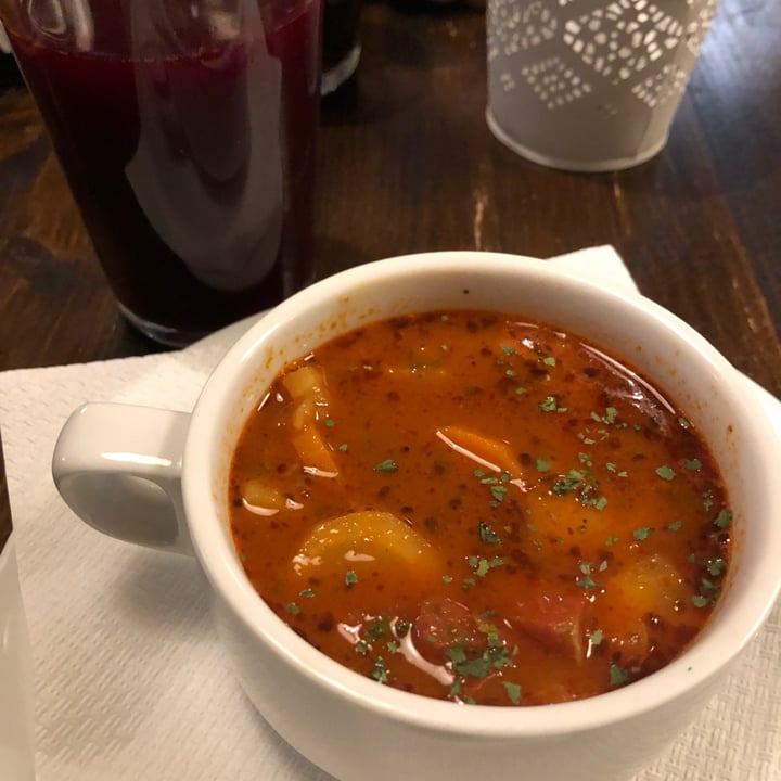 photo of Kozmosz Vegán Étterem Vegan Goulash shared by @maxnogarlic on  06 Jan 2023 - review