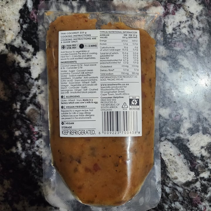 photo of Woolworths Food Thai coconut sauce shared by @kim-e on  14 Jun 2023 - review