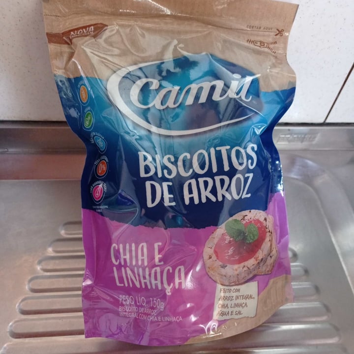photo of Camil Biscoito De Arroz Sem Glúten Chia E Linhaça shared by @ktita on  16 Jan 2023 - review
