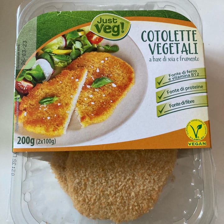 photo of Just Veg! (ALDI Italy) Cotolette vegetali shared by @tittiveg on  05 Mar 2023 - review