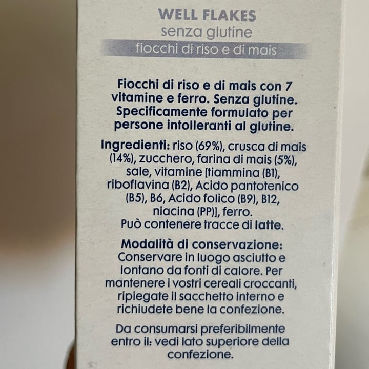 photo of Esselunga equilibrio well flakes senza glutine fiocchi di riso e mais shared by @cinziagilmore on  11 Aug 2023 - review
