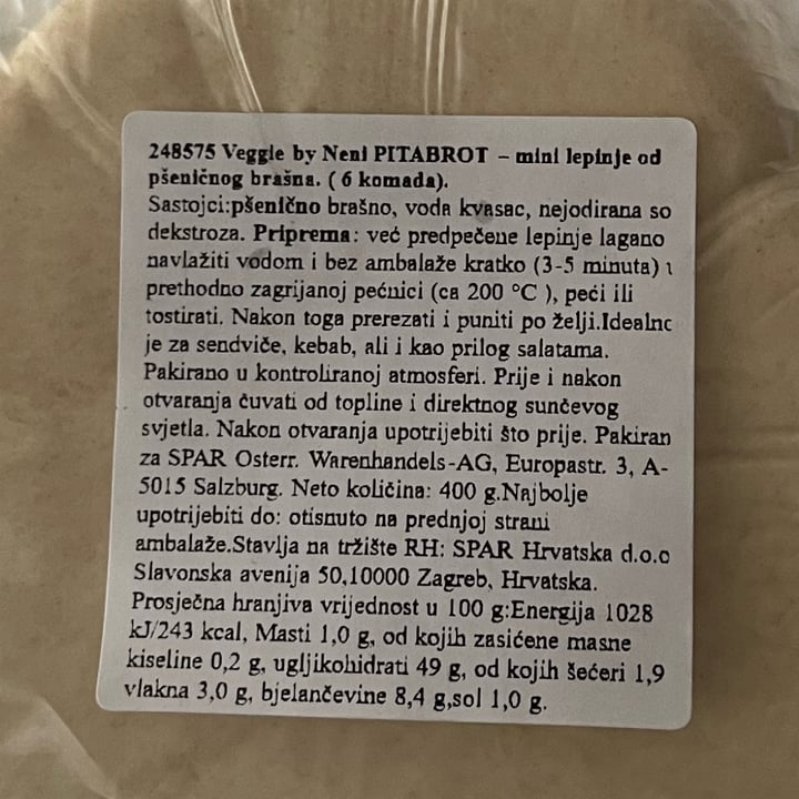 photo of Spar Veggie pita brot shared by @vunkalino on  23 Mar 2023 - review
