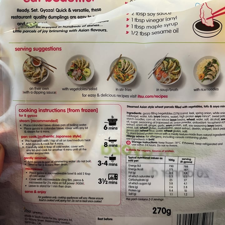 photo of itsu Vegetable Fusion Gyoza shared by @snowy27 on  11 Feb 2023 - review