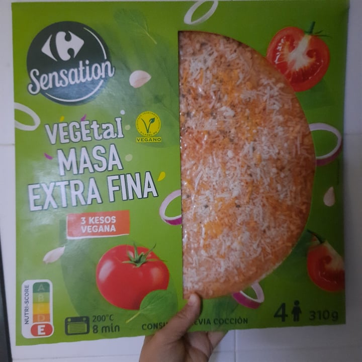 photo of Carrefour Sensation pizza 3 Quesos shared by @srtaflexiespagueti on  15 Jun 2023 - review