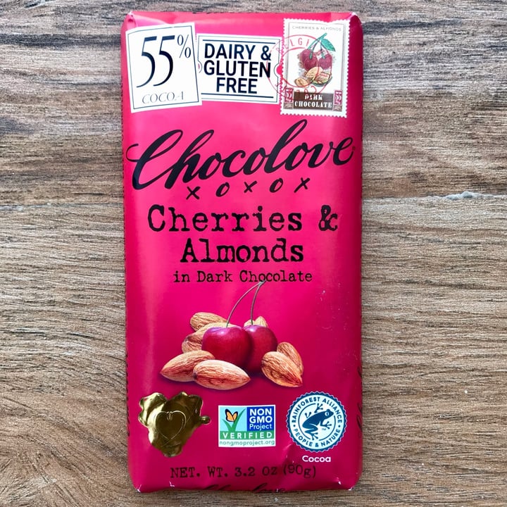 photo of Chocolove Cherries and almonds shared by @veganniran on  18 Jun 2023 - review