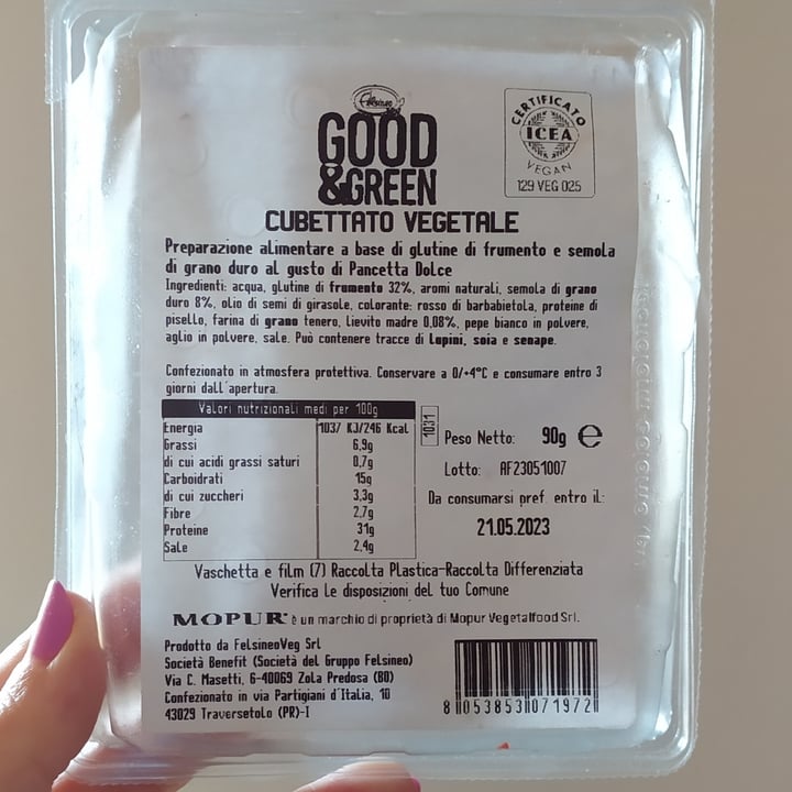 photo of Good and green Cubetti vegetali Pancetta shared by @pablapablita on  02 Jun 2023 - review