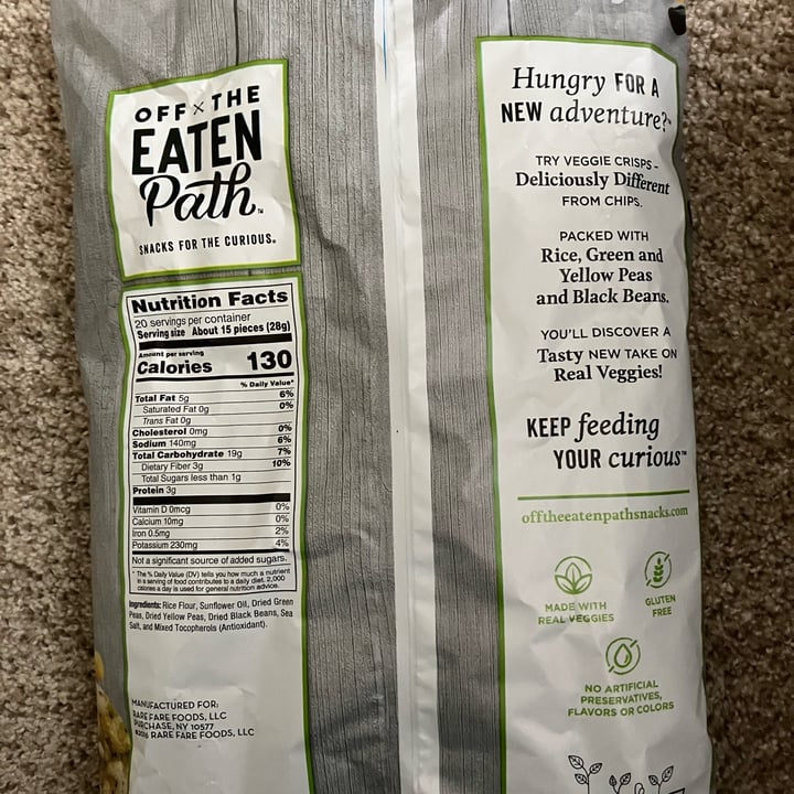 photo of Off The Eaten Path Veggie Crisps shared by @tamirizg on  11 Aug 2023 - review