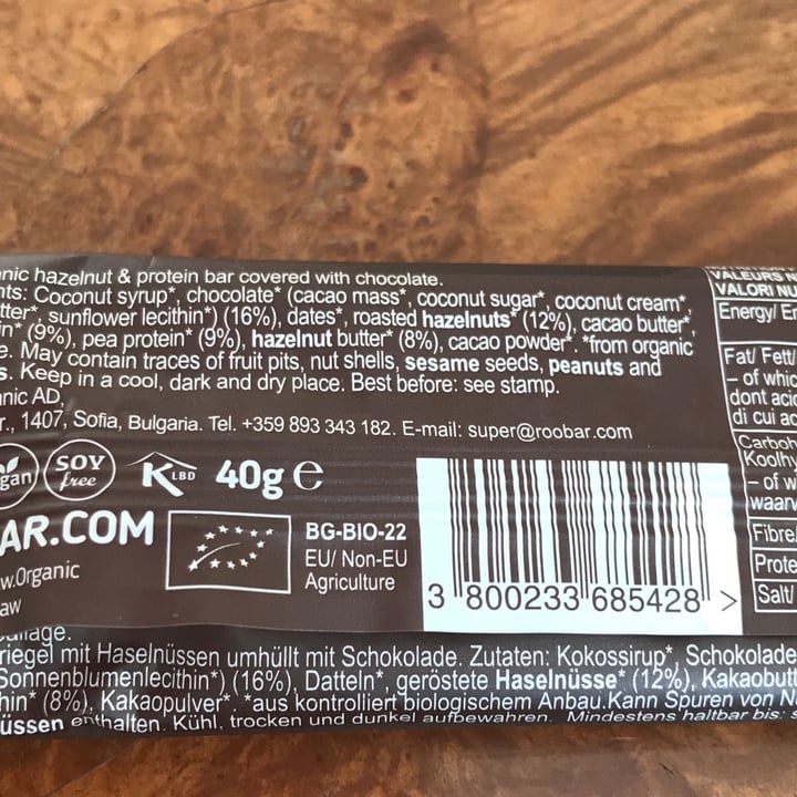 photo of Roo'bar Almond protein bar chocolate covered shared by @1sandie on  08 Mar 2023 - review