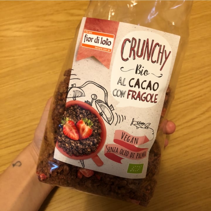 photo of Fior di Loto Crunchy bio al cacao con fragole shared by @frappa on  09 Mar 2023 - review