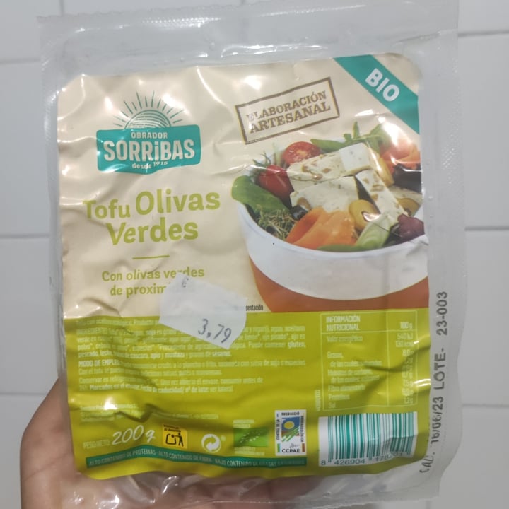 photo of Sorribas Tofu olivas verdes shared by @rocio-c-s-d on  25 Jun 2023 - review