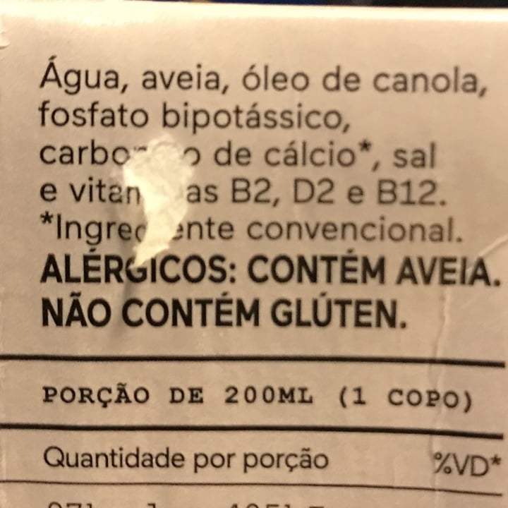 photo of Nude Bebida de aveia orgânica sem glúten shared by @anapaulamr on  18 Feb 2023 - review