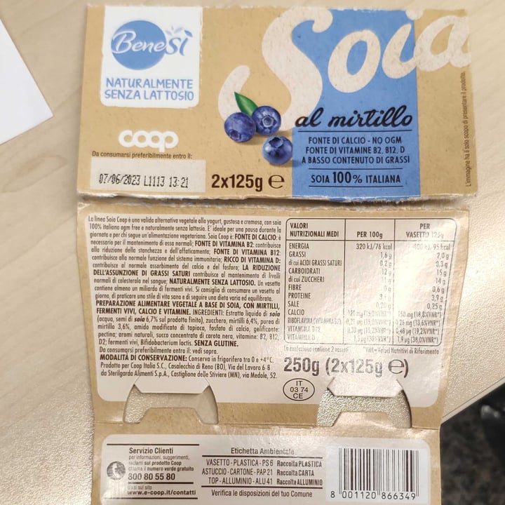 photo of Benesi yogurt yogurt soia benesi' Coop shared by @mikic81 on  24 May 2023 - review