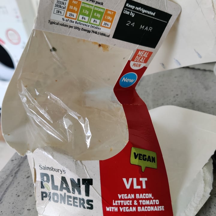 photo of plant pioneers sainsburys VLT Sandwich shared by @redwineandchoc on  22 Mar 2023 - review
