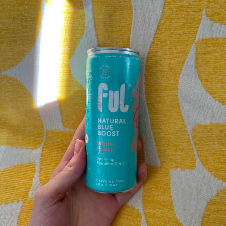 ful Natural Blue Boost White Peach Sparkling Spirulina Drink Review