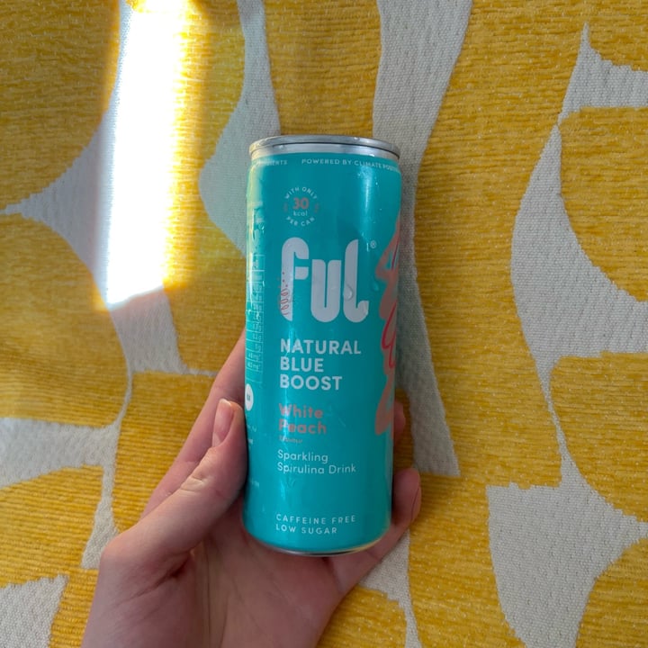 photo of ful Natural Blue Boost White Peach Sparkling Spirulina Drink shared by @oceancall on  04 May 2023 - review