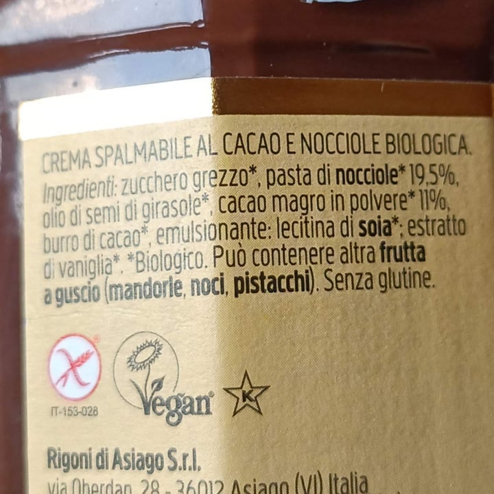 photo of Rigoni di Asiago Nocciolata - crema al cacao e nocciole senza latte shared by @veguano on  01 May 2023 - review