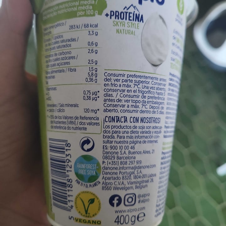 photo of Alpro Iogurt natural +proteïna Skyr style shared by @lauri on  10 Jan 2023 - review