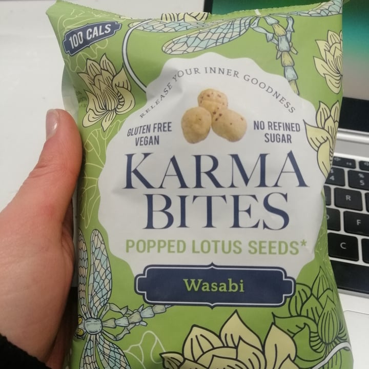 photo of Karma Bites Popped Lotus Seed - Wasabi shared by @alessiatal on  09 Jan 2023 - review