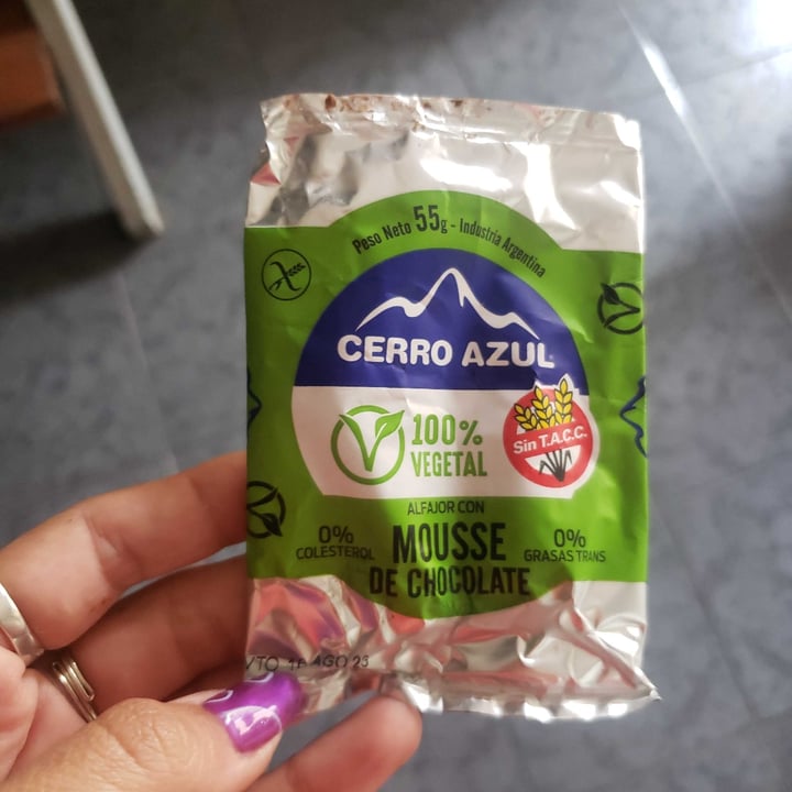 photo of Cerro Azul Alfajor Mousse de Chocolate shared by @felipelolita on  23 Apr 2023 - review