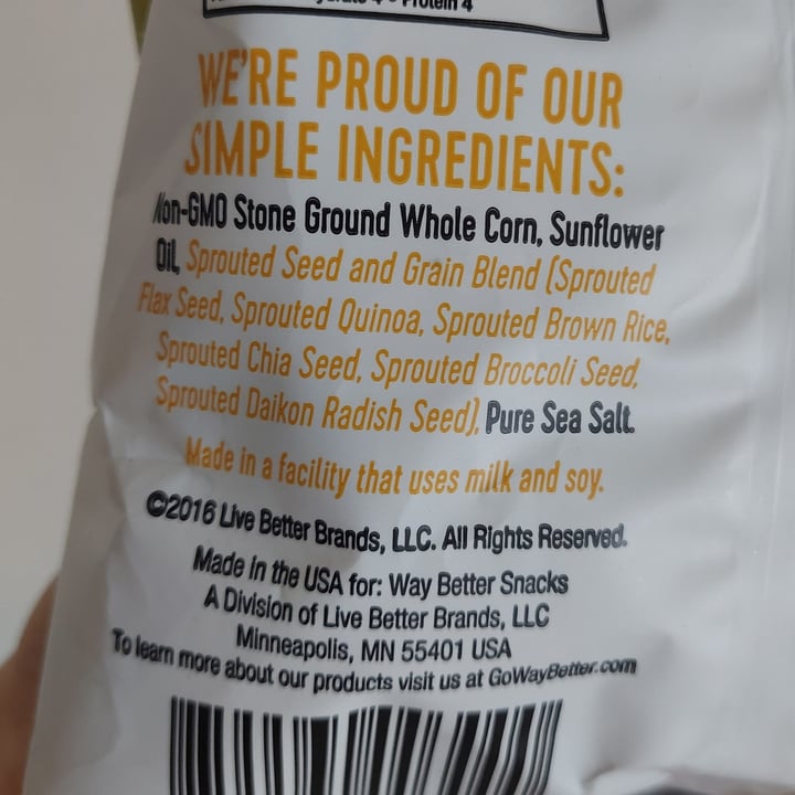 photo of Way Better Snacks multi grain whole grain corn tortilla chips shared by @windgal on  25 Jul 2023 - review