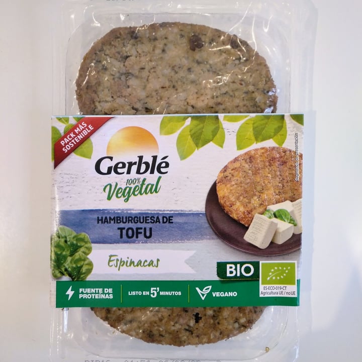 photo of Gerblé Hamburguesa de Tofu y Espinacas shared by @troosti on  10 Jan 2023 - review