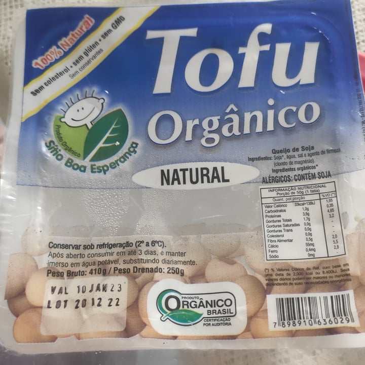 photo of Sítio da boa esperanca Tofu natural orgânico shared by @gabibagattini on  08 Jan 2023 - review