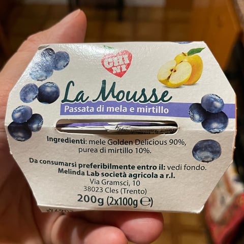 Chini Bio la Mousse Passata di Mela e Mirtillo 2 x 100 g