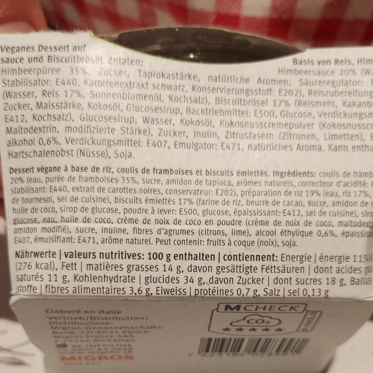 Migros VLove Cheesecake Alternative Raspberry Reviews abillion