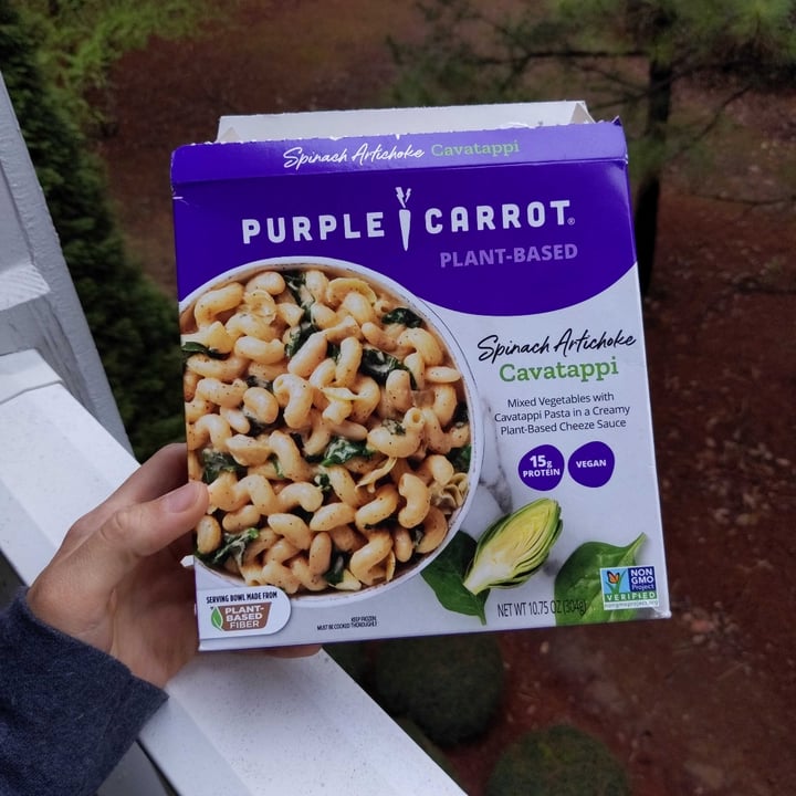 photo of Purple Carrot spinach artichoke cavatappi shared by @williamwolf on  08 Apr 2023 - review