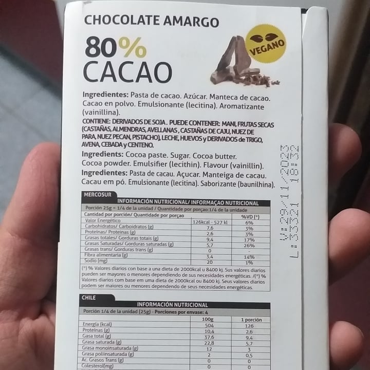 photo of Del Turista Chocolate Amargo 80% shared by @cabeza on  07 Apr 2023 - review