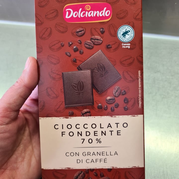 photo of Dolciando Cioccolato fondente 70% con granella di caffè shared by @elenuccia on  03 May 2023 - review