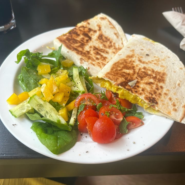 photo of The herb garden vegetarian bistro Coronation Tofu Quesadilla shared by @kadiegray10 on  16 Jul 2023 - review