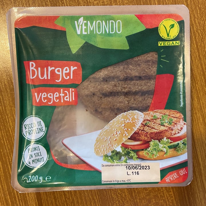 photo of Vemondo 2 Burger Vegetali shared by @papayagianfry on  17 May 2023 - review