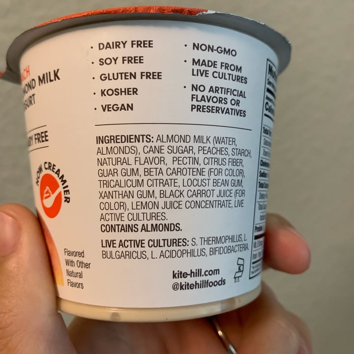 photo of Kite Hill Peach Almond Milk Yogurt shared by @rochi09 on  02 May 2023 - review