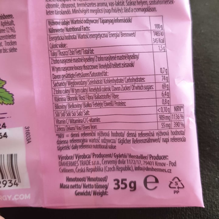 photo of Bombus natural energy Fruit gummies black currant shared by @vegdana on  05 Apr 2023 - review