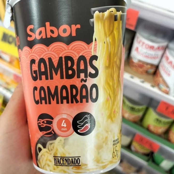 photo of Hacendado Fideos instantáneos sabor Gambas shared by @debouru on  03 Feb 2023 - review