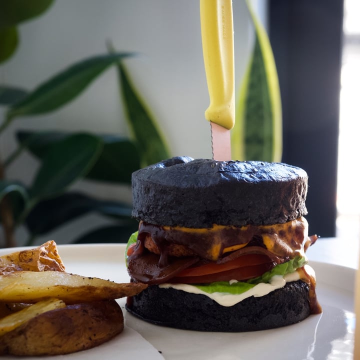 photo of The Holy Spirit Vodka Bar and Restaurant BBQ Vacon Burger shared by @volvegan on  22 Feb 2023 - review