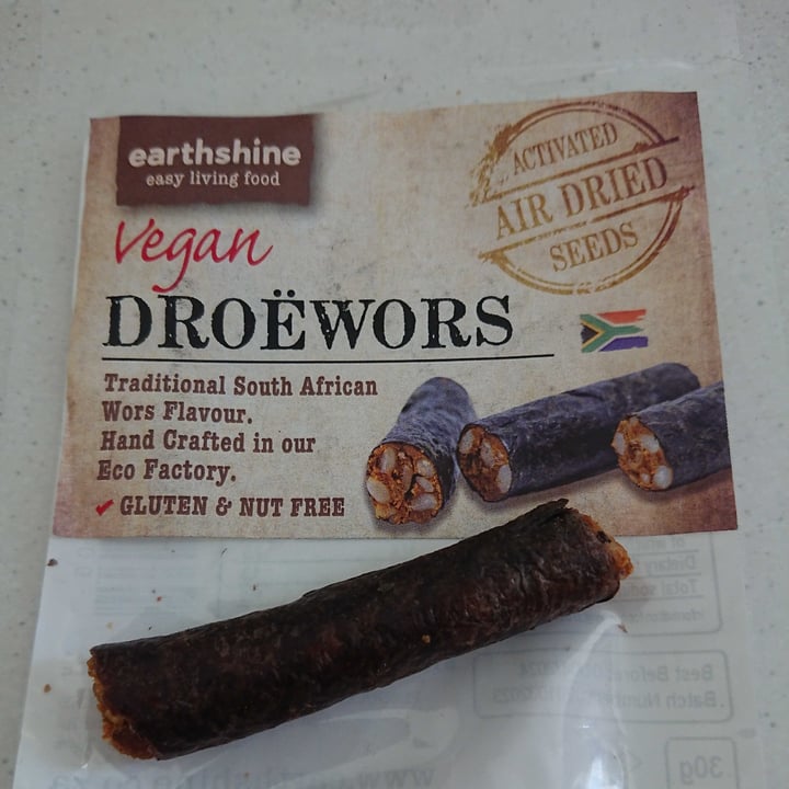 photo of Earthshine Vegan Droëwors  - Activated Air Dried Seeds shared by @betterplanet on  10 Apr 2023 - review