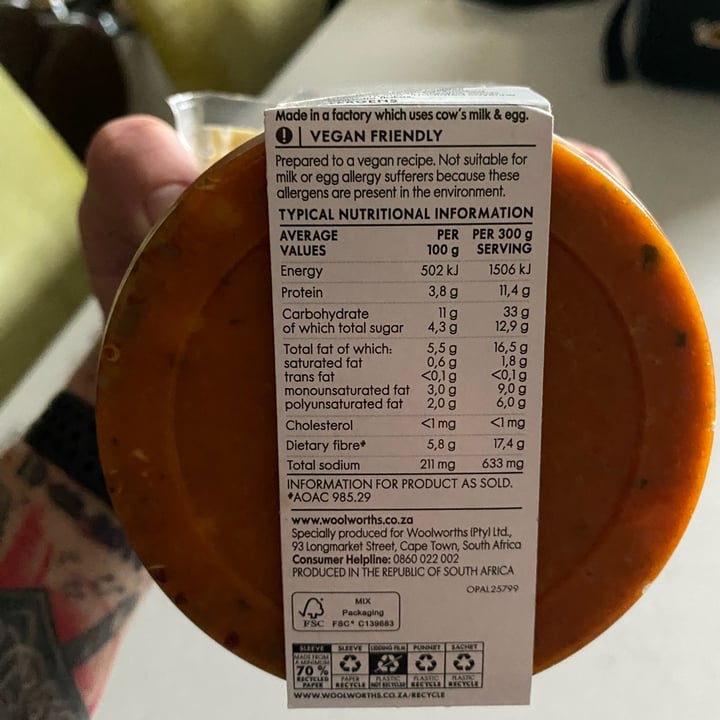 photo of Woolworths Food Harrisa Pumpkin Crush & Chickpea Vegetable Pot shared by @neale on  06 Feb 2023 - review