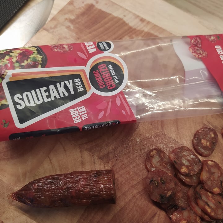 photo of Squeaky Bean Cooking Chorizo style sausage shared by @chiaraveg75 on  14 Aug 2023 - review
