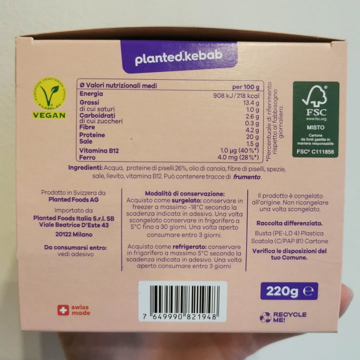 photo of Planted Planted kebab original shared by @posataverde on  14 Jun 2023 - review