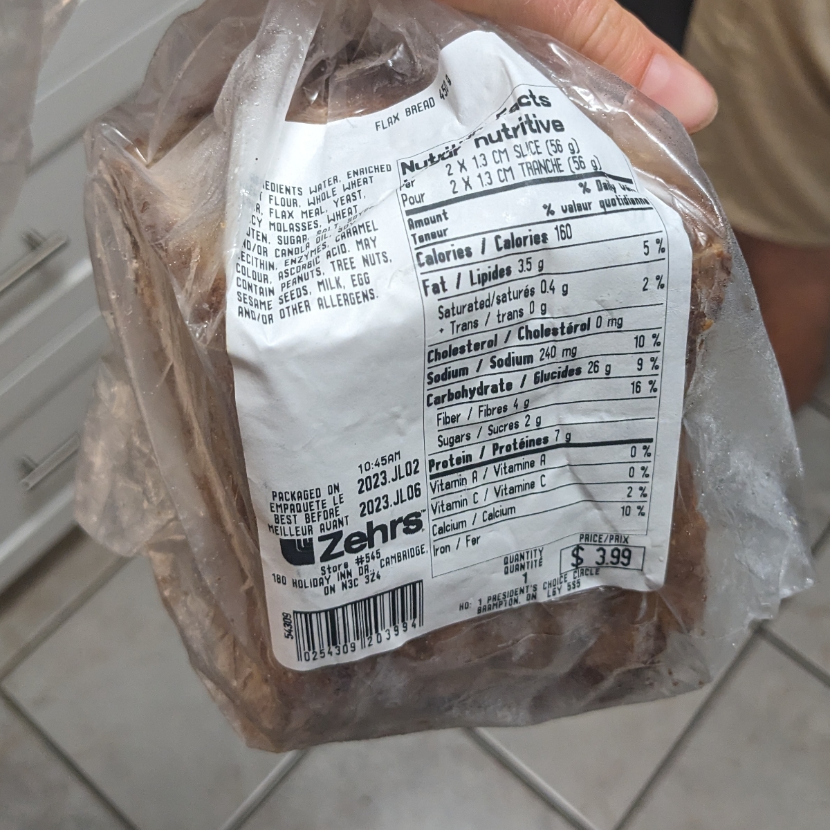 Zehrs Flax Bread Reviews abillion