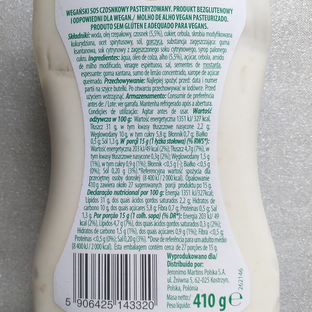 Sos Czosnkowy From Go Vege Vegan Product Reviews Ratings Abillion