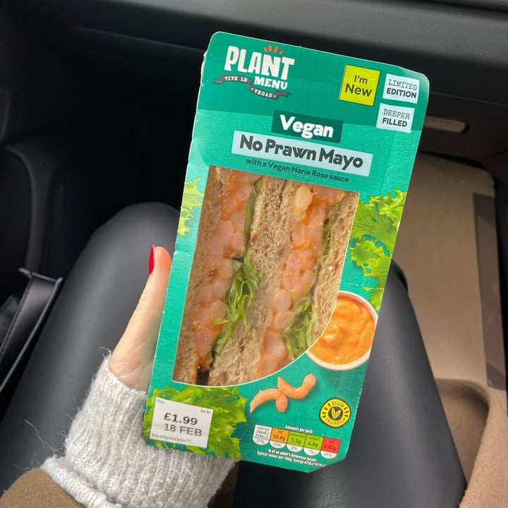 photo of Plant Menu No Prawn Mayo shared by @lucyjseward on  17 Feb 2023 - review