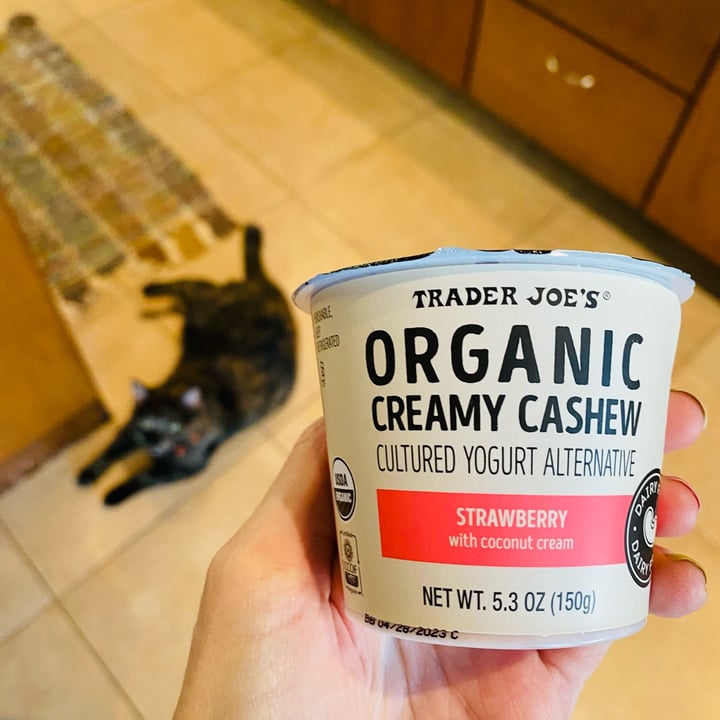 photo of Trader Joe's Organic Creamy Cashew Cultured Yogurt Alternative Strawberry shared by @beckyyy on  31 Mar 2023 - review