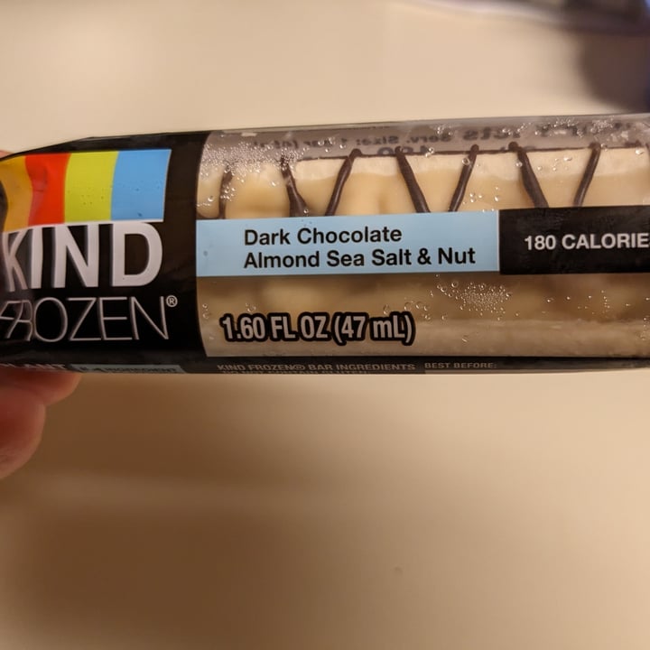 photo of KIND Frozen - Dark Chocolate Almond Sea Salt shared by @kristikrum on  23 Jun 2023 - review