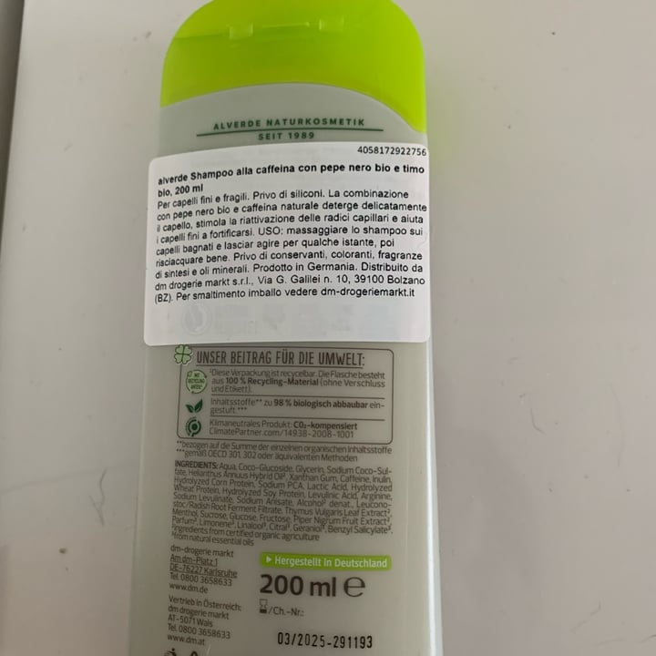 photo of Alverde Naturkosmetik Krauter-shampoo shared by @leila89 on  06 Apr 2023 - review