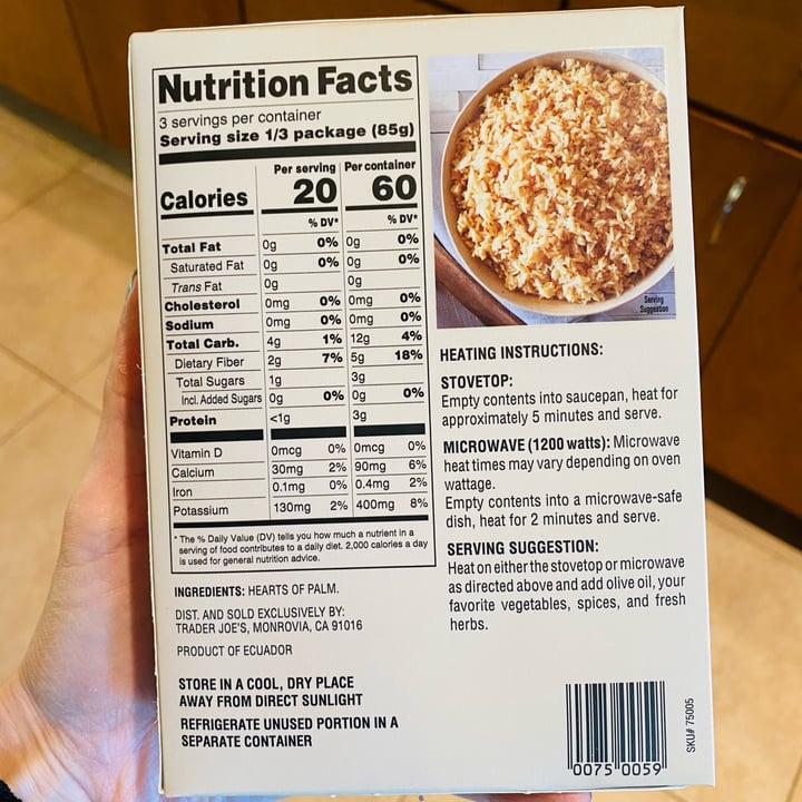 Trader Joe's Riced Hearts of Palm Review abillion