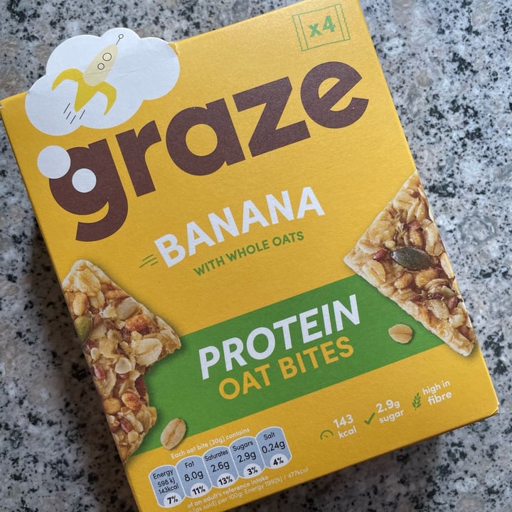 photo of graze Banana Protein Oat bites shared by @adarlingvegan on  01 Aug 2023 - review
