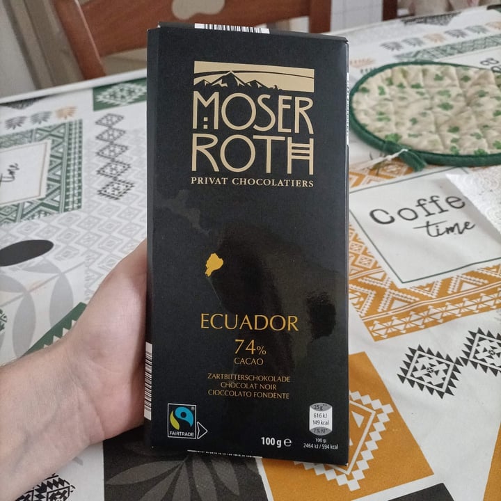 photo of Moser Roth 74% dark chocolate bar shared by @carlamarotta on  06 Jun 2023 - review